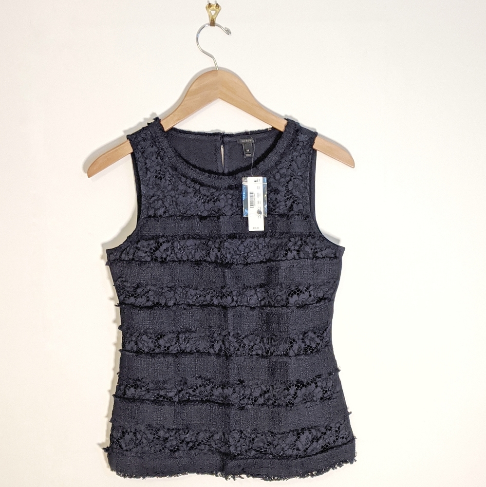 NWT J. Crew Lace and Linen Tank Top